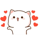 Mochis Peach Cat Animados - WAStickerApps