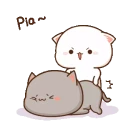 Mochis Peach Cat Animados - WAStickerApps