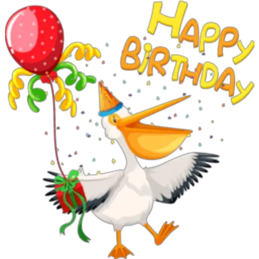 Happy Birthday Pack 4 Stickers for WhatsApp