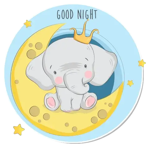 Cute Good Night Stickers for WhatsApp