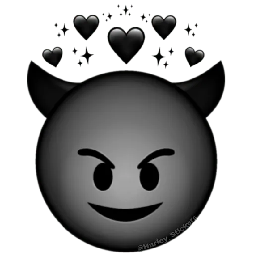 Emojis Black 🖤 Stickers